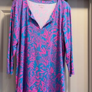 Lilly Pulitzer stretch split-neck tunic - XL - Beautiful!